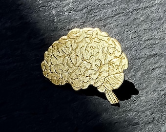 Anatomical Brass Brain Brooch, Doctor Graduation Gift