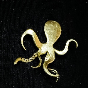 Customizable Octopus Brooch, Artisan Crafted Jewelry, Special Gift for Ocean Lovers, 3D Octopus, Unique Gift for Underwater World Lovers