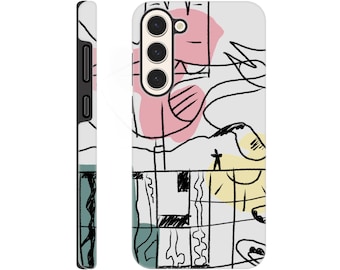 Funda Samsung resistente diseño gráfico arquitectura ilustración minimalista Chandigarh Le Corbusier