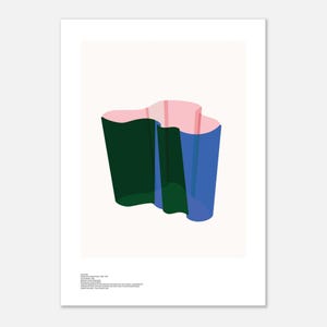Colección de diseño de carteles - Inspirados en los grandes diseñadores - Jarrón Savoy Alvar Aalto