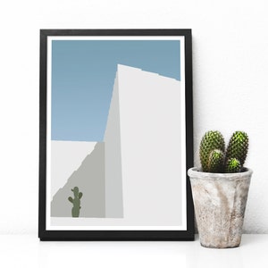 Affiche poster graphic design architecture illustration Cactus S01 image 1