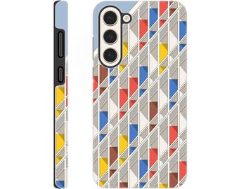 Funda Samsung resistente diseño gráfico arquitectura ilustración minimalista Fachada Cité Radieuse Le Corbusier