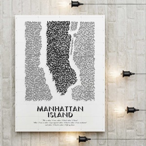 Affiche poster graphic design City travel retro illustration map Manhattan image 1