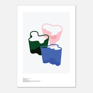 Colección de diseño de carteles - Inspirados en los grandes diseñadores - Jarrones Savoy Alvar Aalto