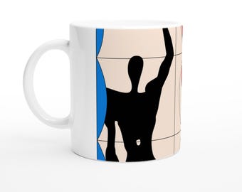 Taza Modulor Le Corbusier - Diseño Art Déco - Cerámica moderna de 325 ml