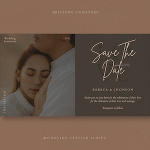 Brittany Signature Font for Canva Fonts, Templett, Corjl, Silhouette, Cricut, Procreate, Boho, Wedding, Invitation, Logo or Branding image 5
