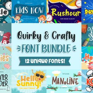 Download The Craft Font Bundle Cricut Silhouette Swirl Calligraphy Etsy