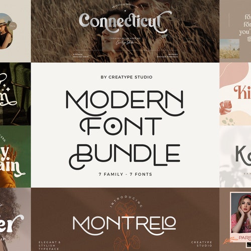 Modern Font Bundle Canva Fonts Instagram Procreate - Etsy