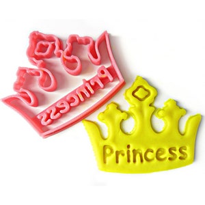Krone / TIARA benutzerdefinierte Ausstechform, Prinzessin Fondant Cutter. Personalisierter Keks-Stempel. 3D gedrucktes Mädchen Geburtstagsgeschenk, Party Favor Zubehör