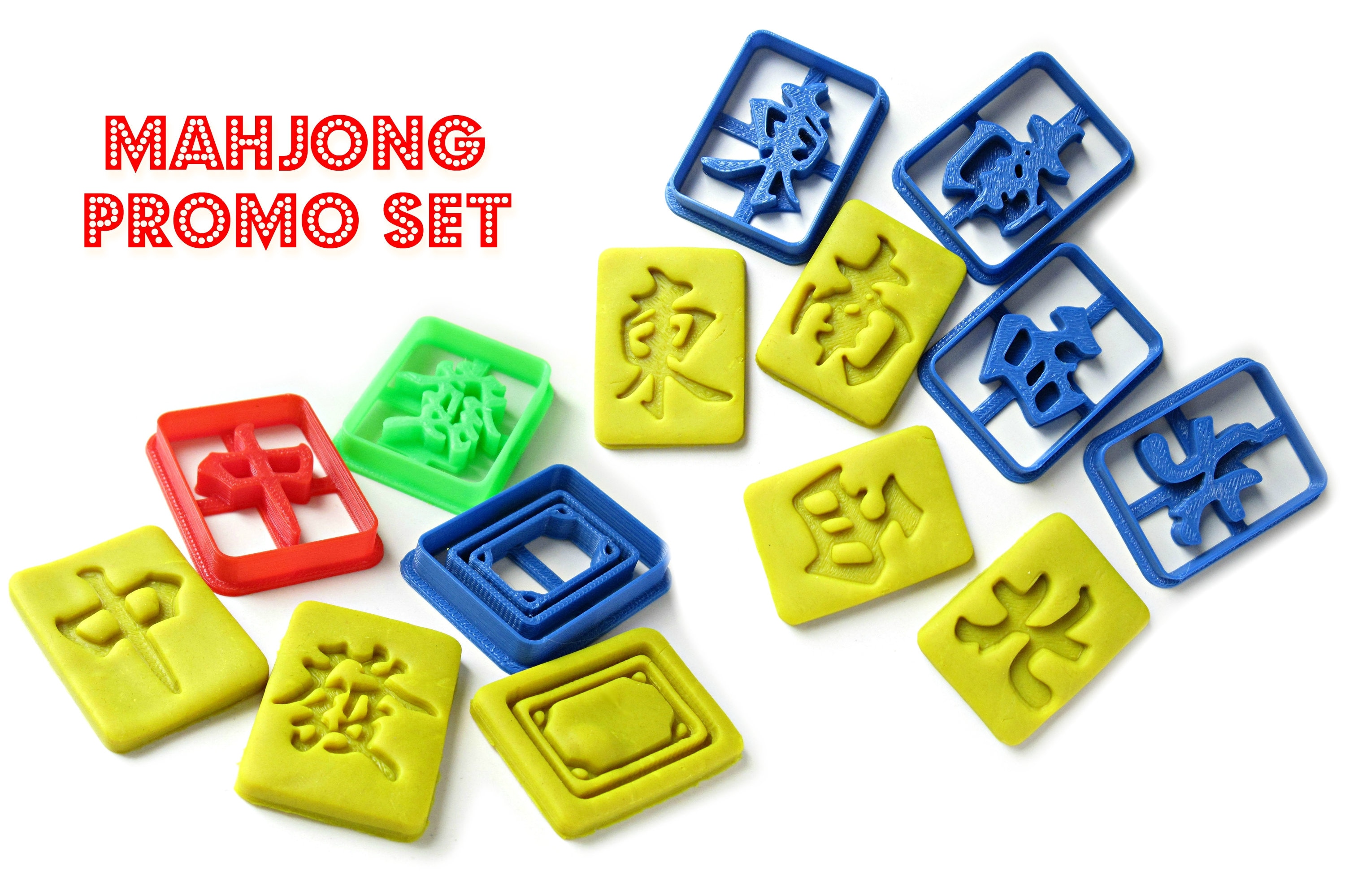 Chinese Mahjong Cookie Cutter Set Three Dragon Honor Tiles Etsy Australia