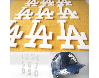 Custom 3D Baseball Helmet Decals - 3D Printed Team Logo & Number Raised Decal 9 pcs+ Set. Personalized decal Softball Tball Football Hockey