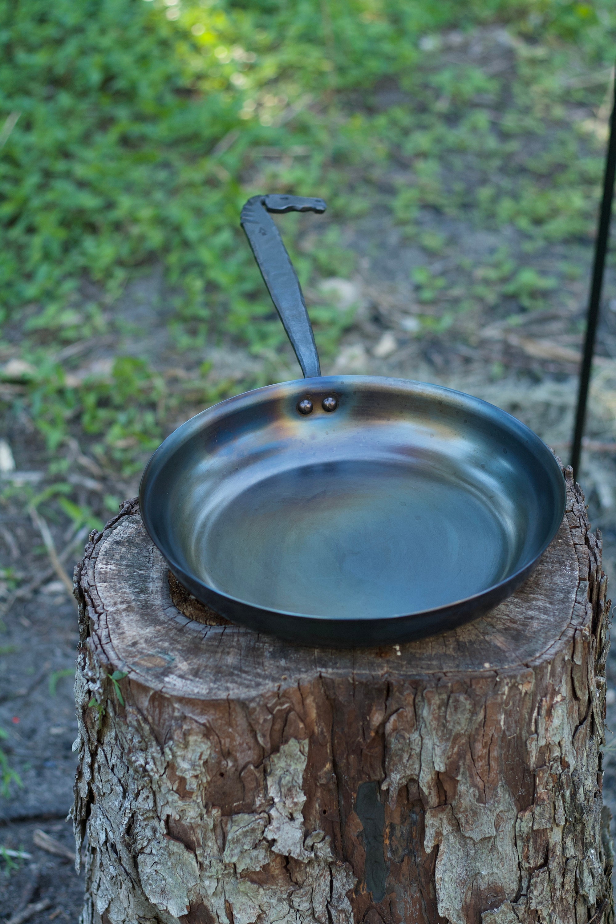 Carbon Steel Chef's Pan with Lid - Hand Forged