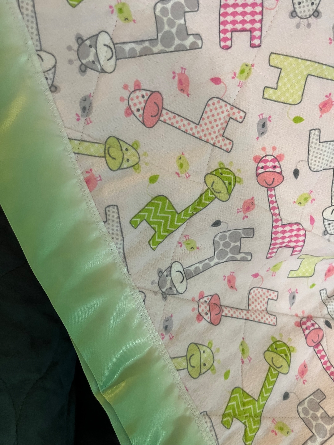 Colorful Giraffes Quilted Baby Blanket, Babies, Baby Blanket, Baby