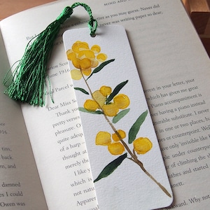Original Watercolor Painting Bookmark, Floral Bookmark, Hand Painted Bookmark