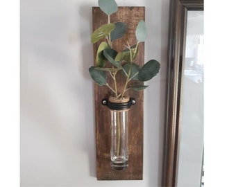 Set of 2 Handmade Rustic Wood Wall Sconces, Farmhouse Decor