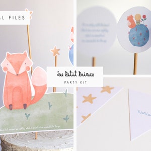 Kit de festa DIGITAL O Pequeno Príncipe, artigos para festa Le Petit Prince, decoração de festa, chá de bebê, primeiro aniversário, aniversário Le petit prince