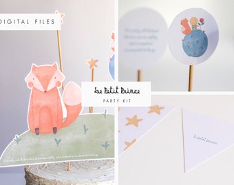 The Little Prince DIGITAL Party Kit, Le Petit Prince party supplies, Party decoration, Baby shower, first birthday, Le petit prince birthday