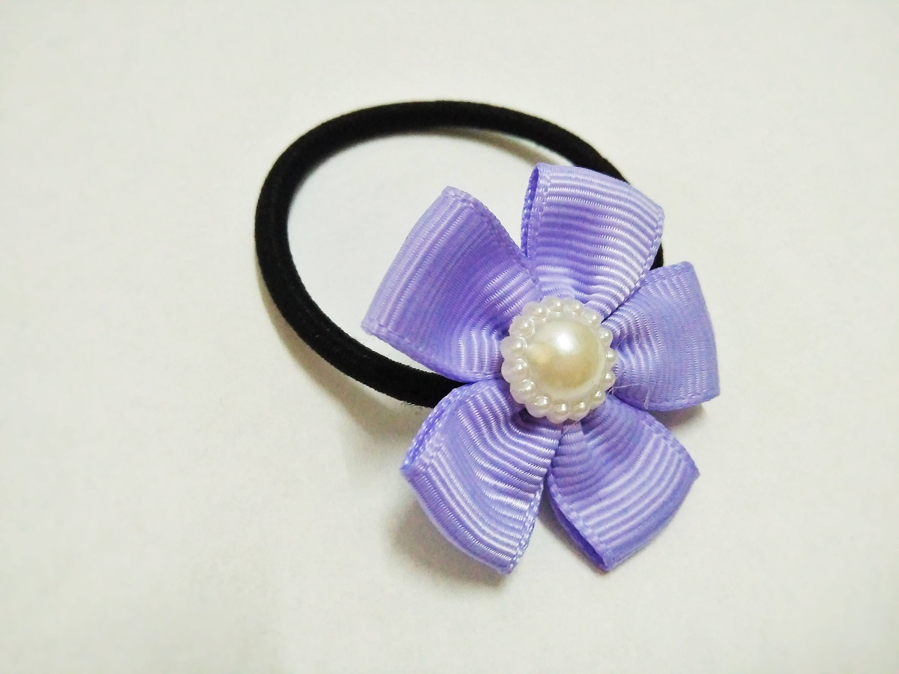 Flower Hair Tie Girl's Hair Tie Elastic Hair Tie Etsy UK