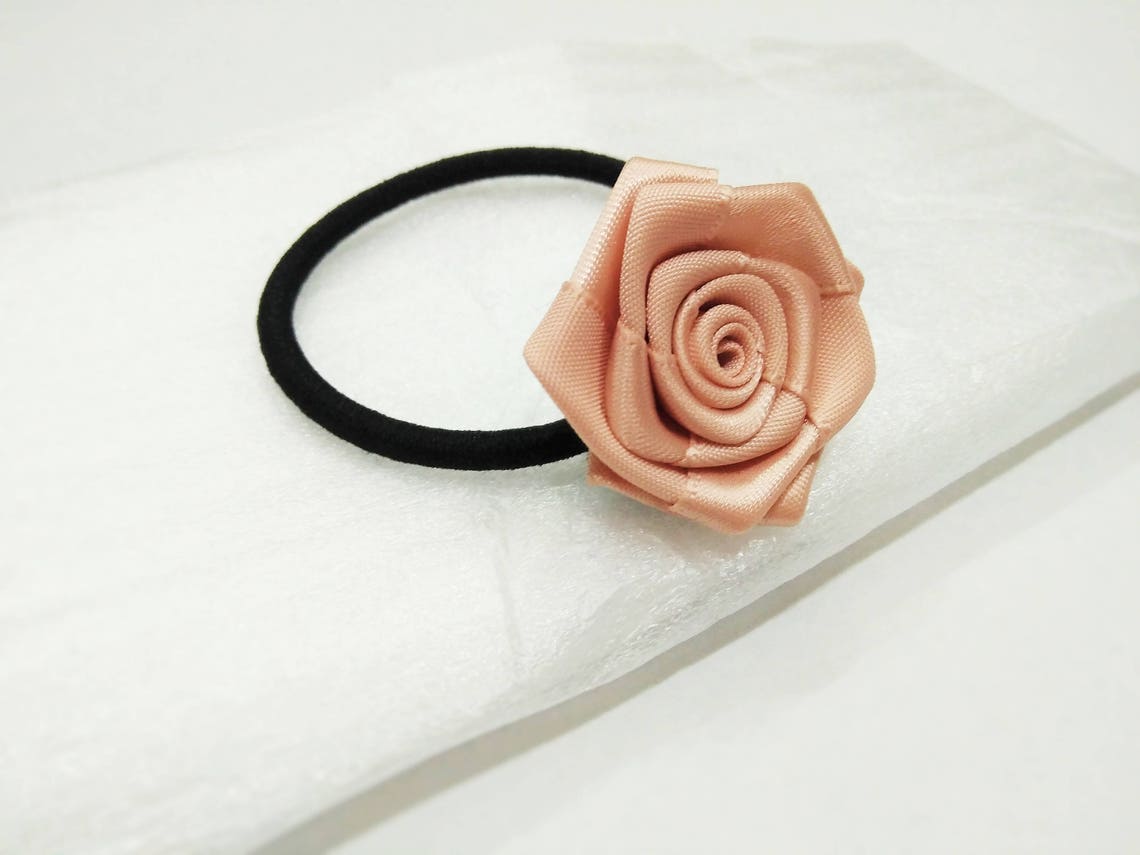 Rose/ Flower Hair Tie, Girl's Hair Tie, Elastic Hair Tie, Ponytail Tie