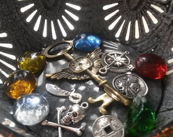 Bag of Pirate Treasure with Secret Key, Good Quality Party Bag, Stocking Filler