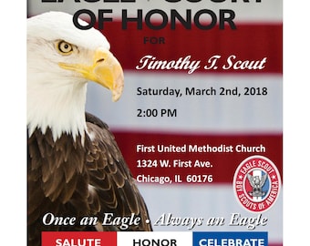 Plantilla de invitación de Eagle Scout Corte de Honor