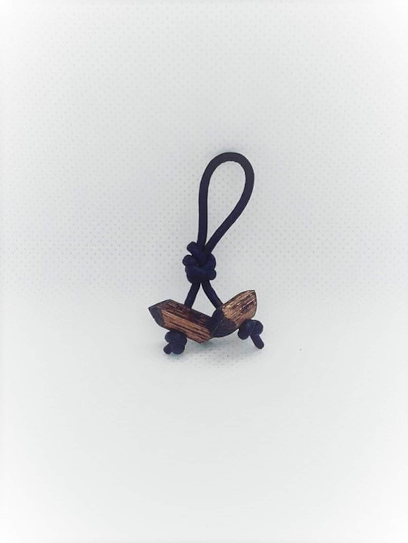 Miniature Wood Badge Beads Key Fob Etsy