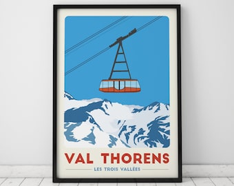 Val Thorens Ski lift, Ski Resort Poster