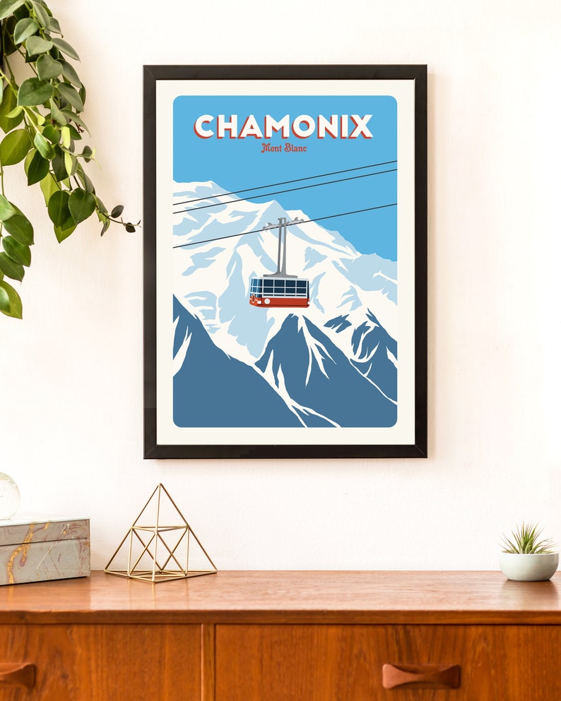 Chamonix Ski Lift Ski Resort Print Gondola Print Brévent Etsy UK