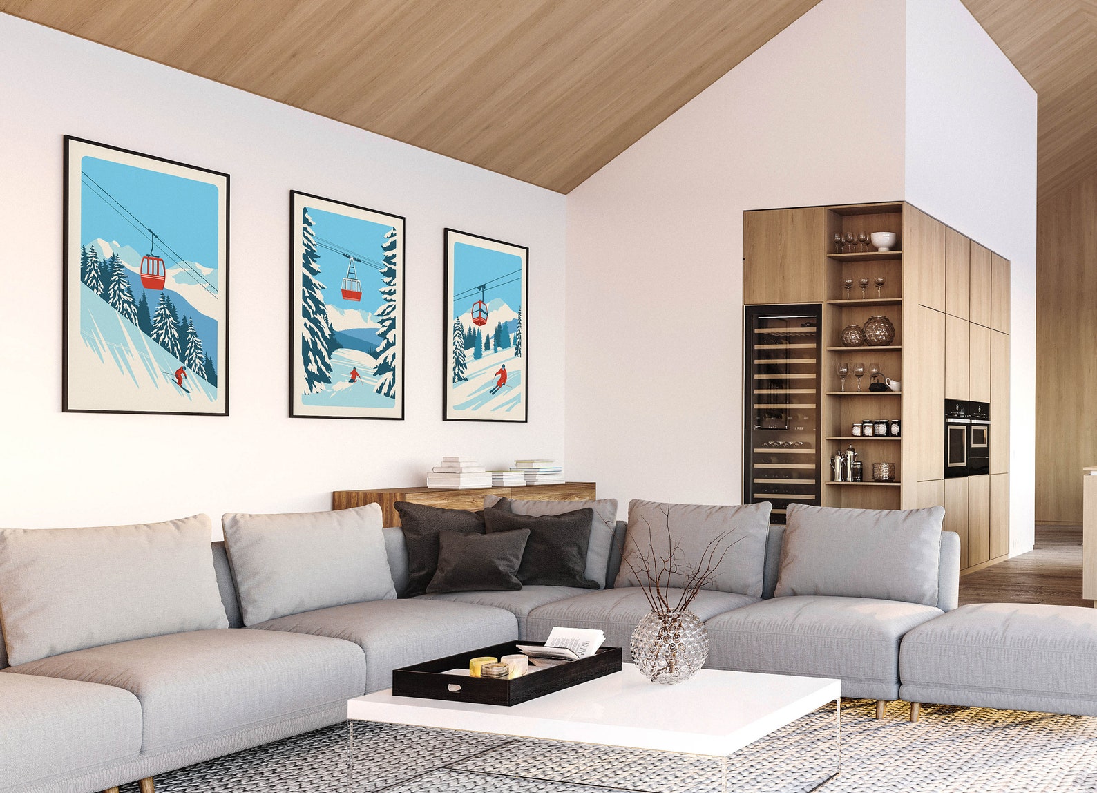 Custom Vintage Ski Resort Posters, Set of 3 - Etsy