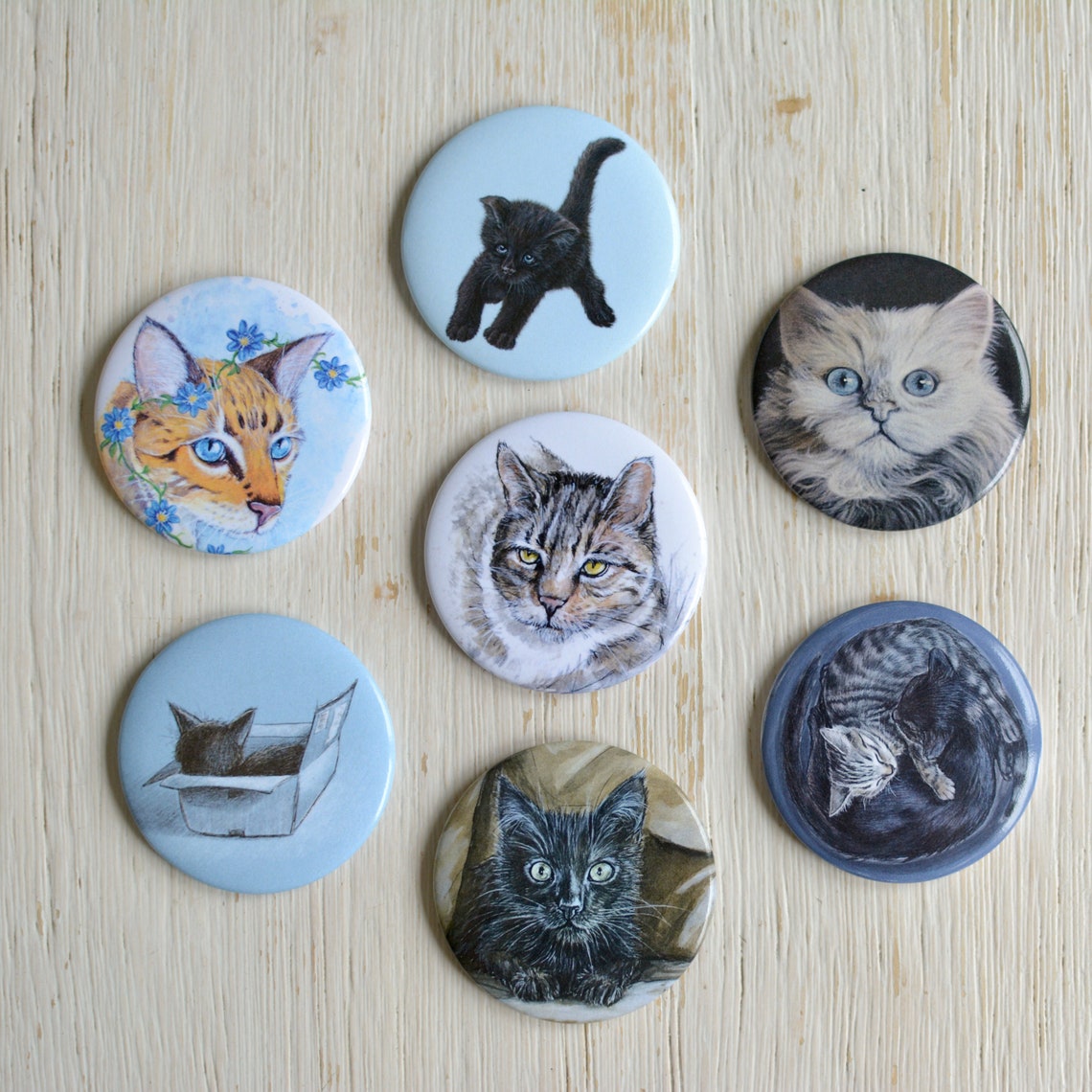 Kühlschrankmagnet „Niedliche Katze Und Der Mond“ – Süße Dekoration Für Die Küche, Made In USA