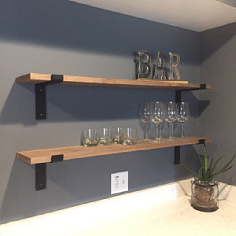 11 inch deep x 2 wide x 1/4 thick Steel shelf bracket Rustic Etsy