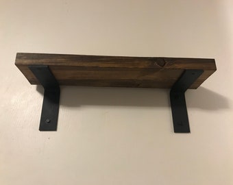 Steel L Shelf Bracket 1 1/2 inch wide, Kitchen Bracket, Metal Shelf Brackets, Open Shelf, Floating Shelf, Farmhouse, Rustic