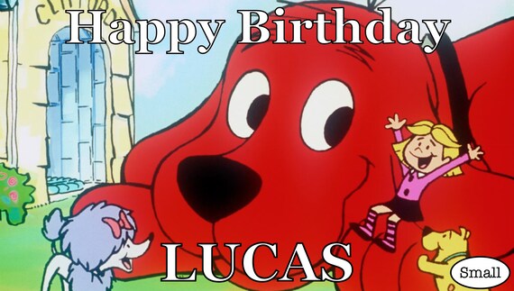 Personnalisé Heureux Anniversaire Bannière Design Clifford