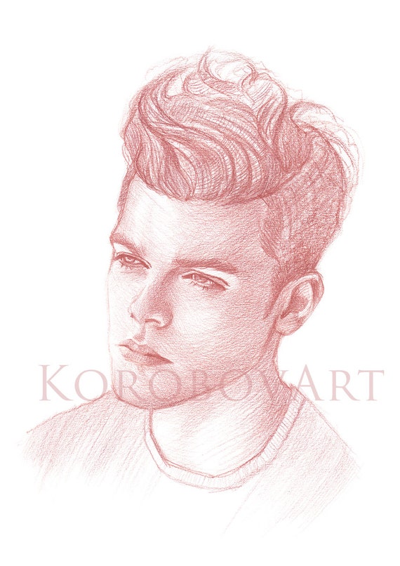 Ian Gallagher art print Shameless Art Ian Gallagher drawing Etsy