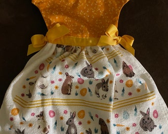 Orange bunny Oven dish towel dress