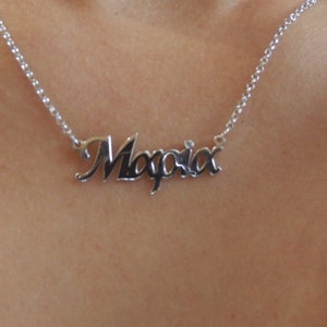 Griechische Namenshalskette, benutzerdefinierte griechischer Buchstabe Schmuck