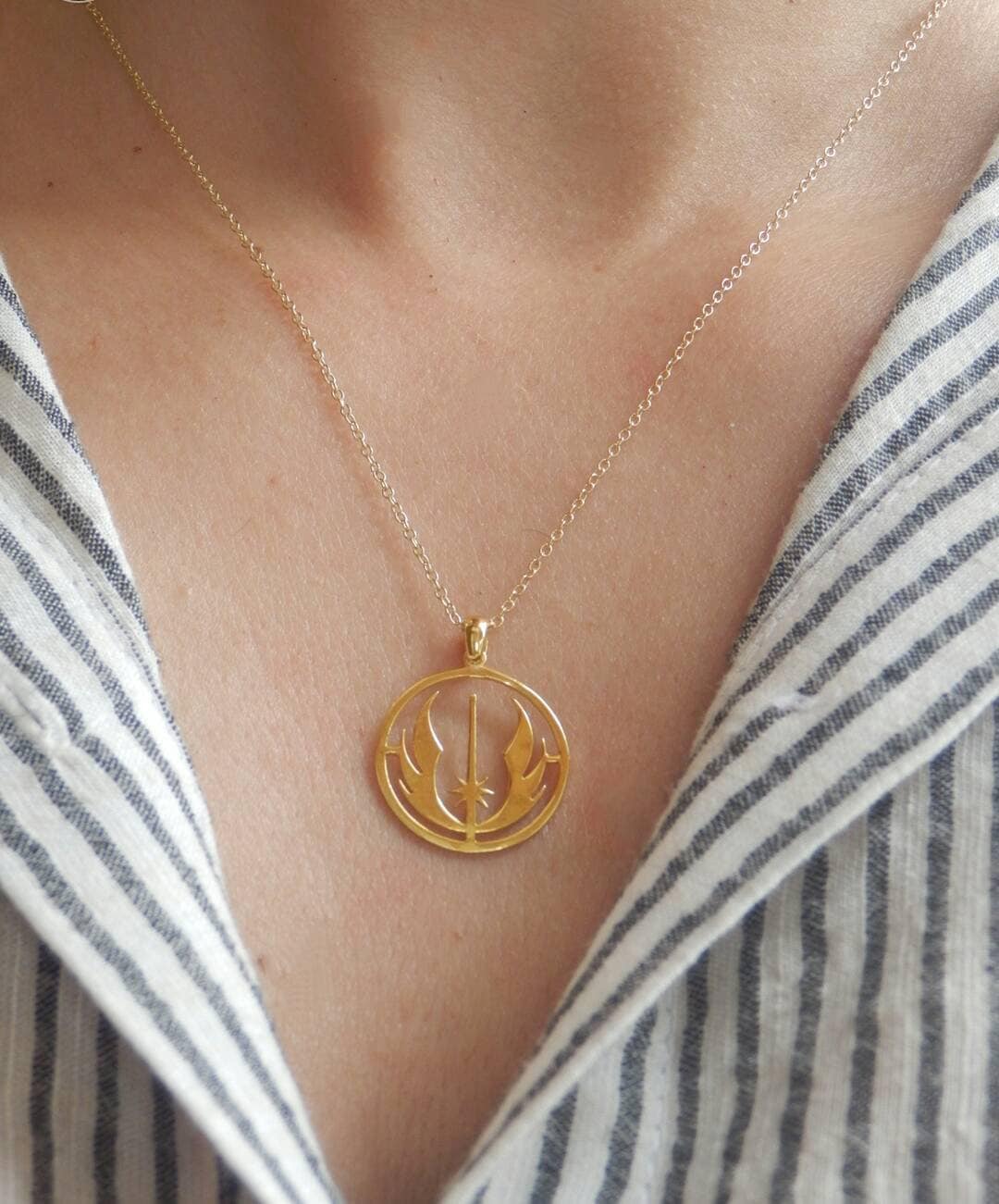 Gold Vermeil Star Wars Necklace 
