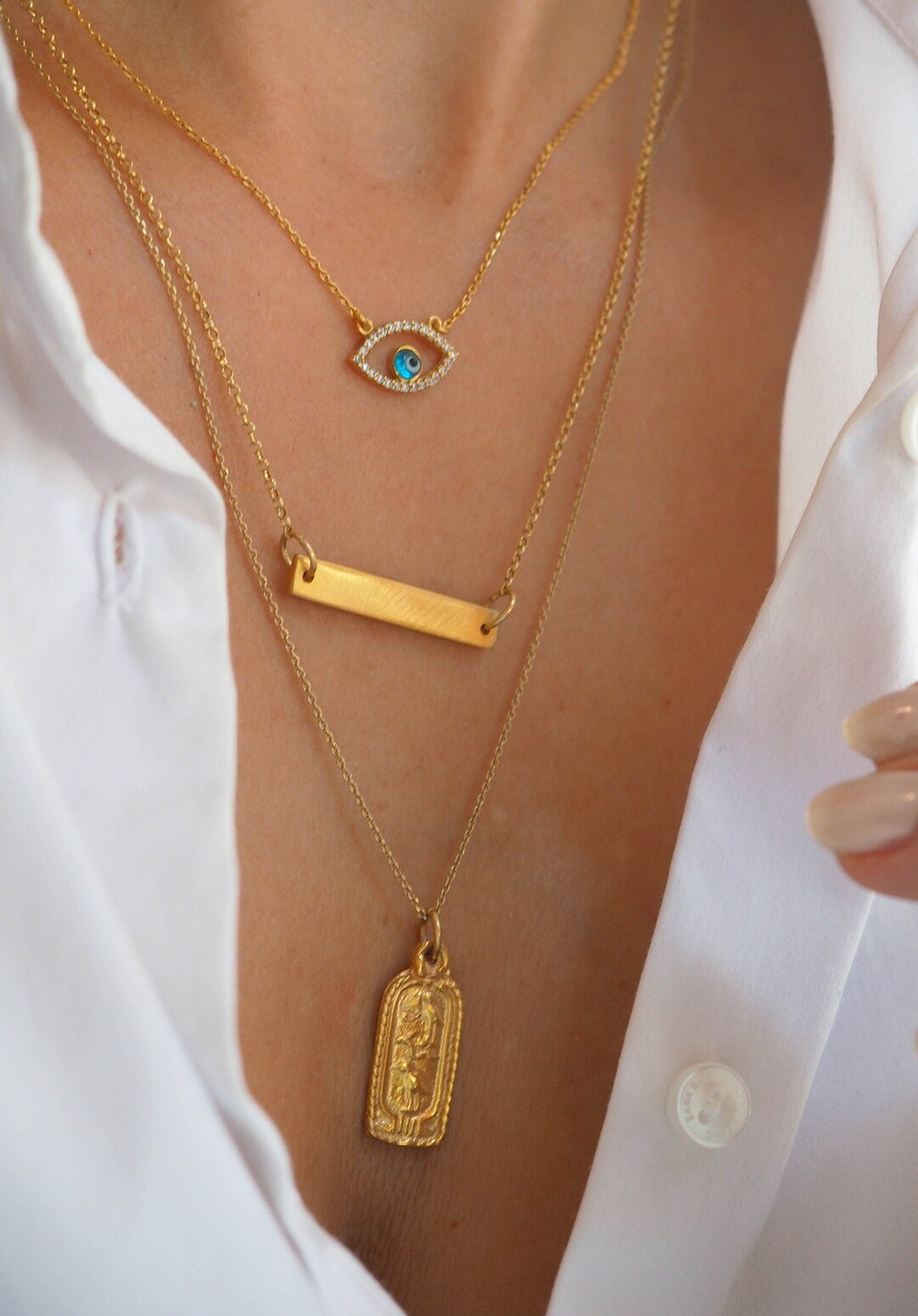 Ciondolo Malocchio Greco In Argento Sterling 925. Malocchio - Foto 7