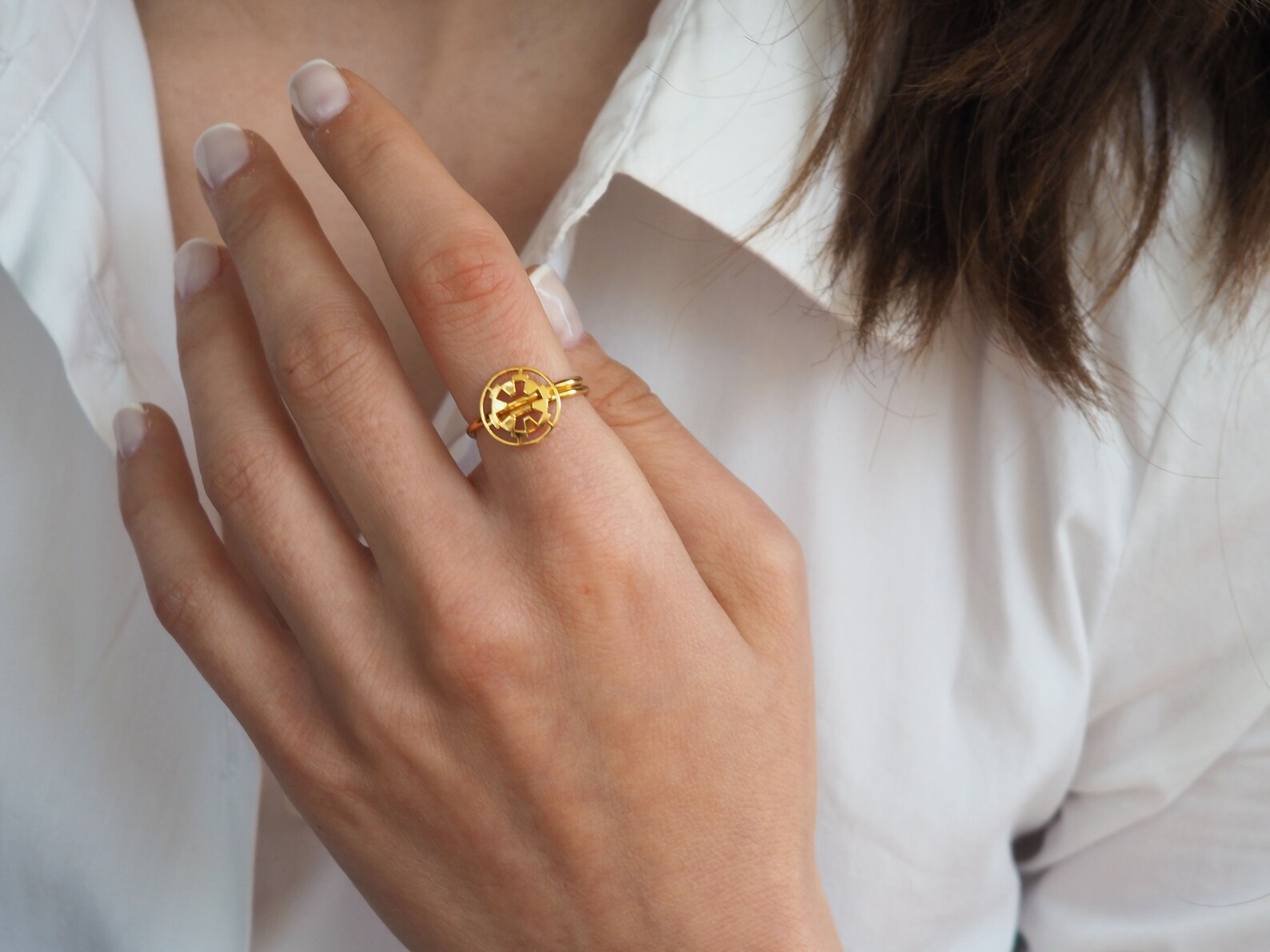 Star Wars Double Rebel/empire Ring, Gold Silver 925 Star Wars Ring,jedi ...