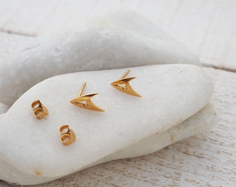 Star Trek NG Enterprise Earrings Gold-Pierced 