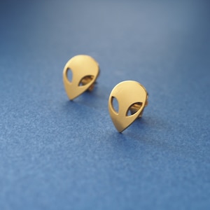 Alien jewellery, Sterling silver 925 Alien earrings, ET earrings, Space jewelery
