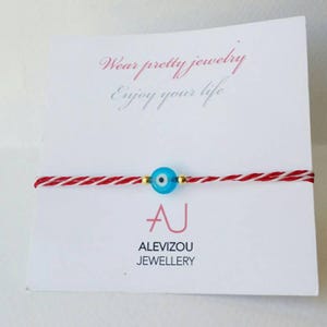 Black Friday Martis bracelet, Greek March bracelet, Red and white martisor bracelet,