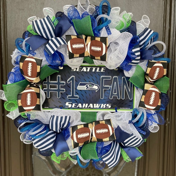 Seahawks Door Wreath Etsy