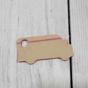 Acryllic School Bus  Keychains