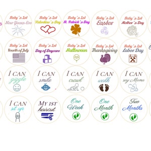 Cartes Baby Milestones Svg