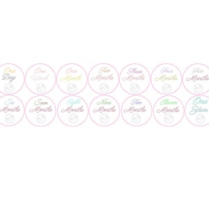 Cartes jalons du mois de bébé Svg