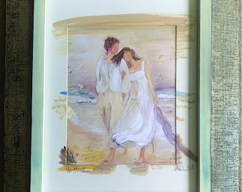 The Stroll Painting (Matted and Framed)
