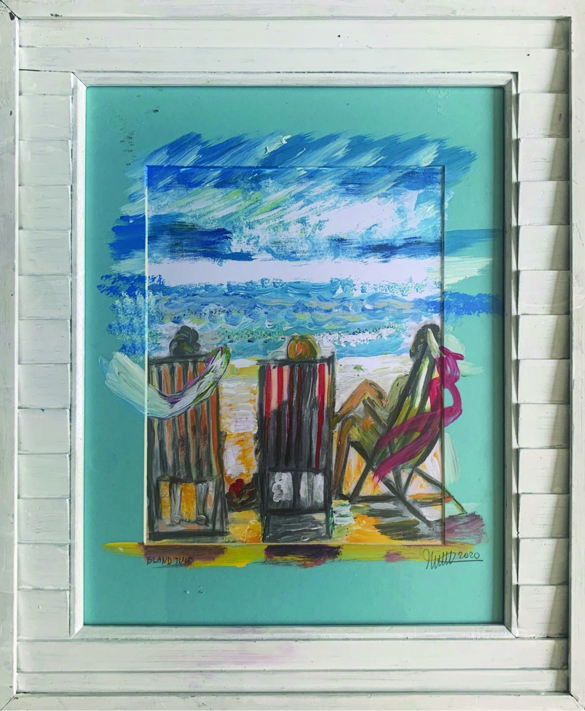 Island Time Painting matted and Framed Etsy