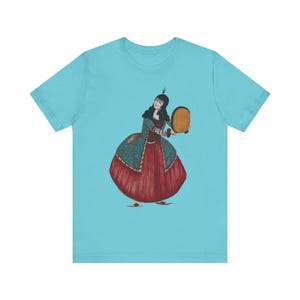 Persian Qajar Lady Daf Performer Dancing T-Shirt  Celebrate the Rhythms of Tradition  Made USA