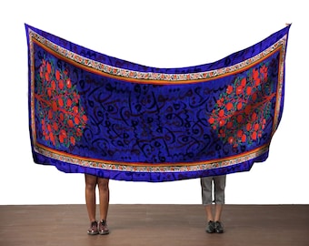 The Rehearsal Of Love Blue Shawl Scarf Handkerchief Hijab Persian Art
